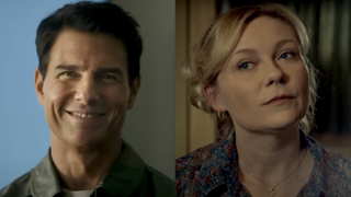 Tom Cruise in Top Gun: Maverick/ Kirsten Dunst in Fargo Season 2 (side by side)