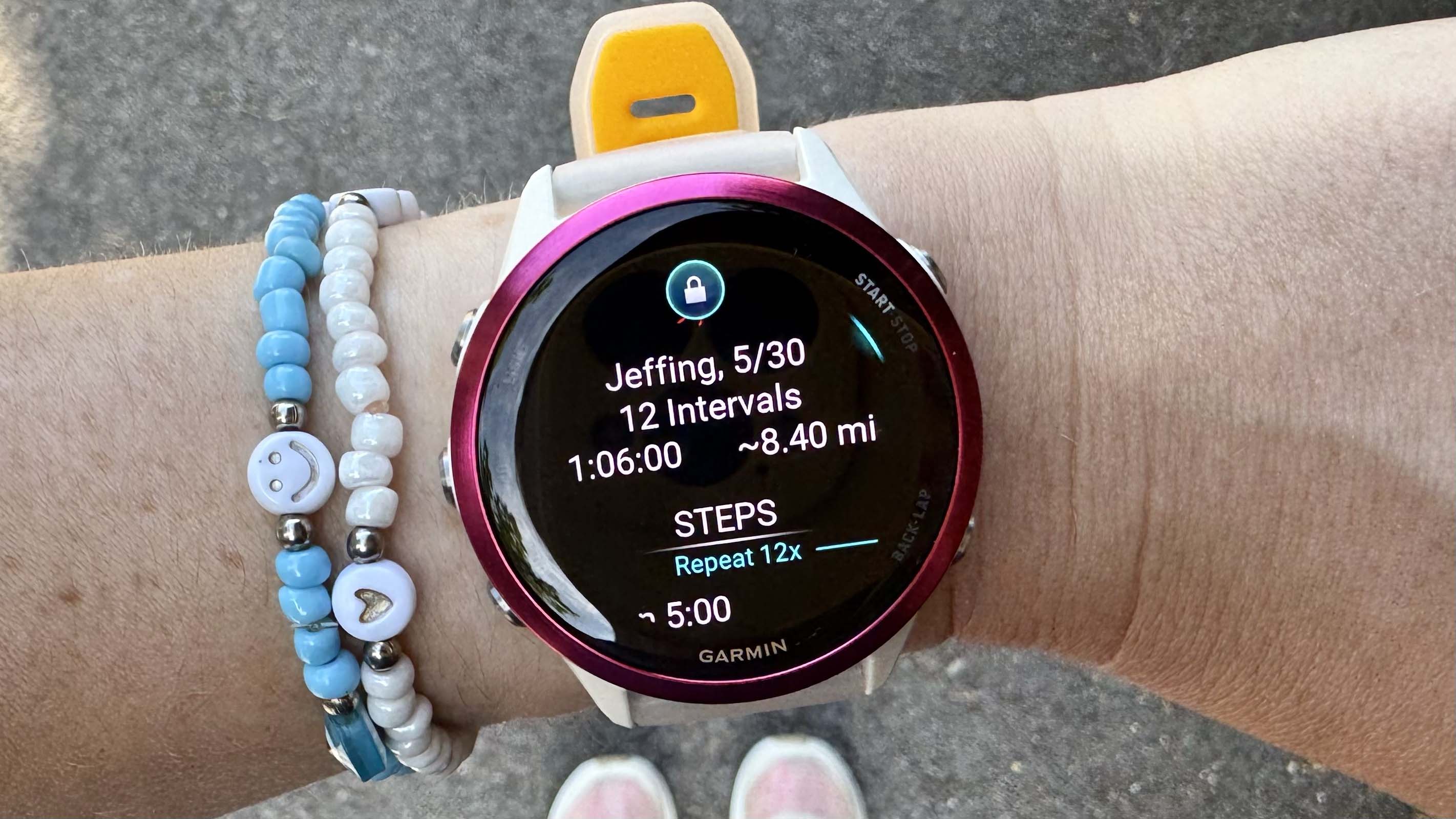 a photo of the Garmin Forerunner 570 on the wrist