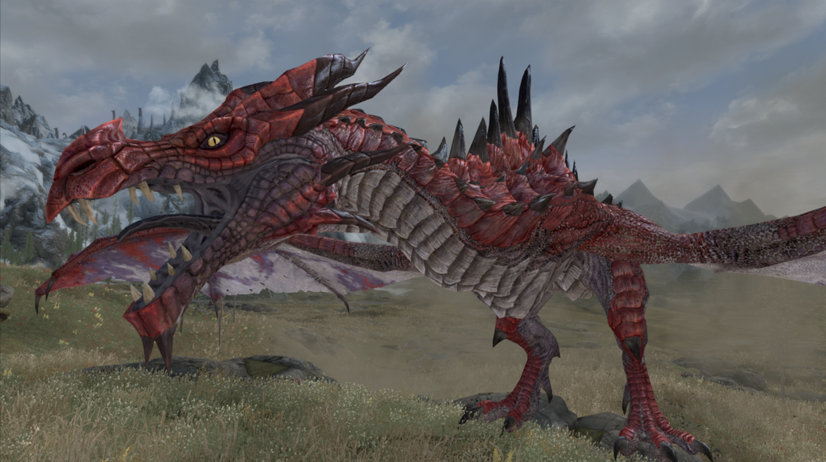 A 16K dragon in Skyrim.