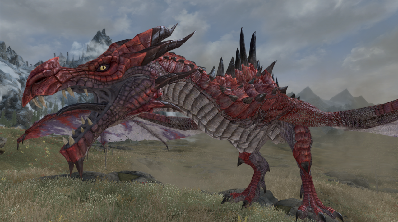 A 16K dragon in Skyrim.