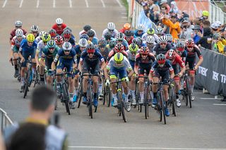 Start of the Waterloo UCI Cyclo-cross World Cup men's elite race 2021