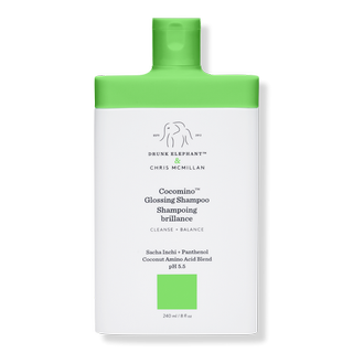 Drunk Elephant Cocomino Glossing Shampoo on white background