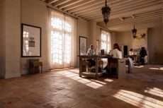 Tasting room at Chateau Calon Segur