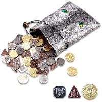 120PCS Metal Coins with Leather Bag: was