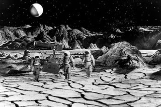 Art by Chesley Bonestell. This image appeared in "The Art of Space" (Zenith Press, 2014).