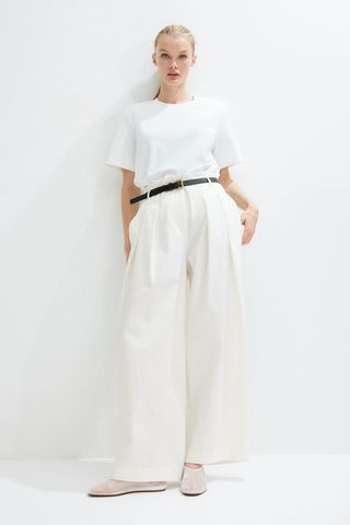Wide Belted Trousers