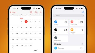 The Calendar and Reminders app interfaces in iOS 17