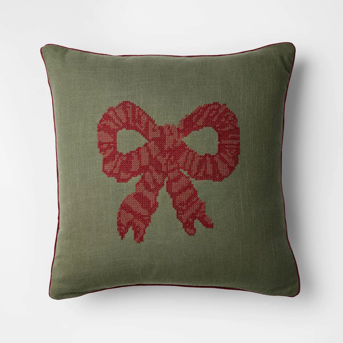 Target bow motif pillow