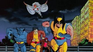 The X-Men running to action in X-Men: The Animated Series