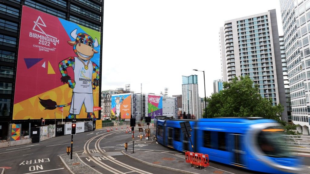  Birmingham 2022 Commonwealth Games branding is seen around the city of Birmingham ahead of the Birmingham 2022 Commonwealth Games 