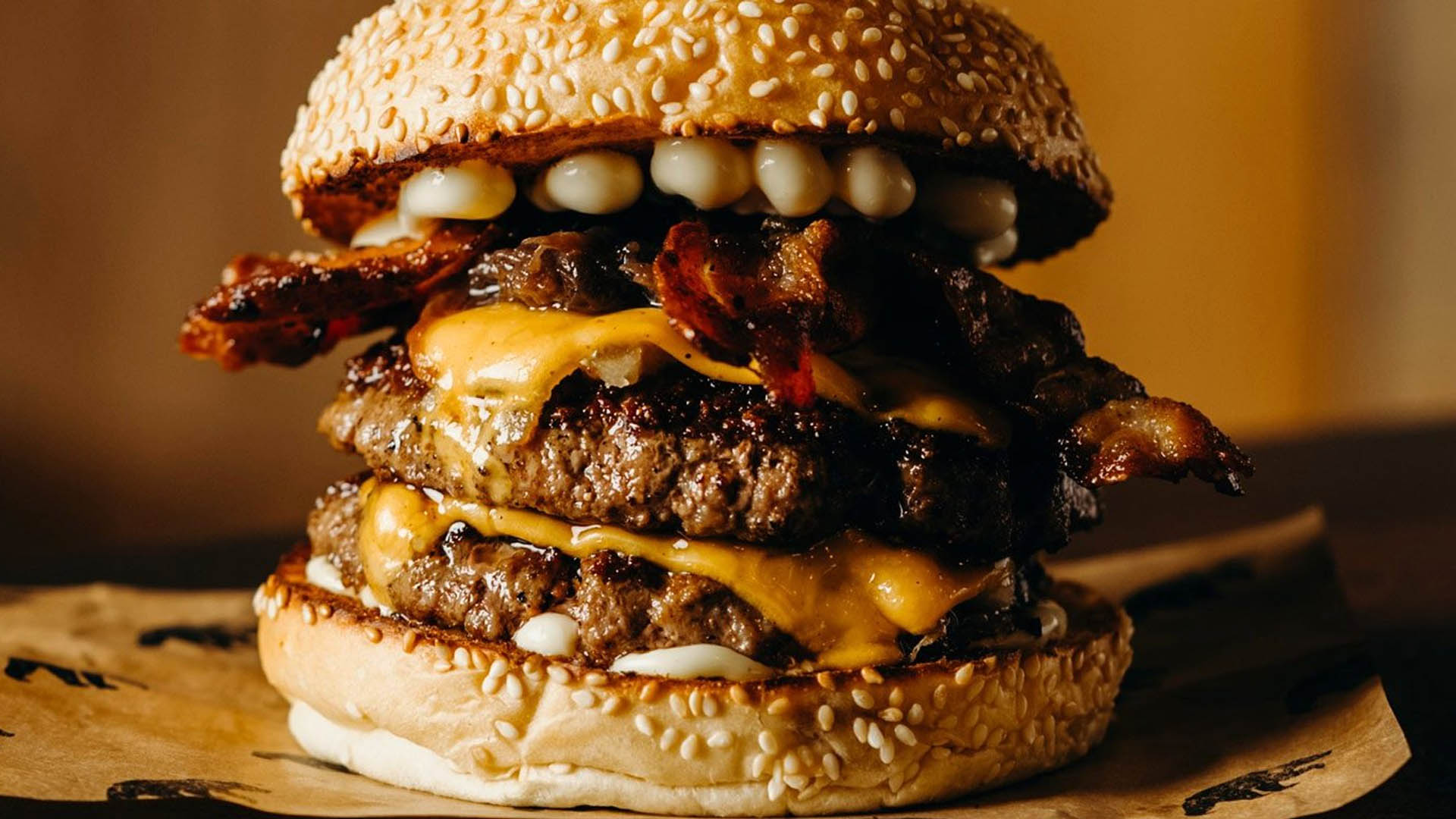 A photo of Black Bear Burger's Miso burger. 