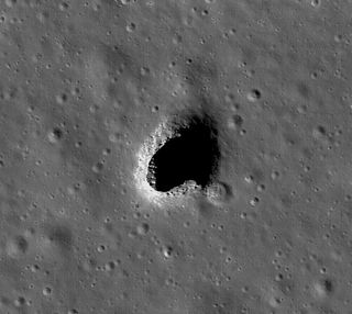 The LRO has collected the most detailed images of two lunar pits, giant holes in the moon. It is believed these holes were formed when the ceiling of a subterranean lava tube collapsed.