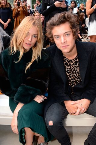 Sienna Miller and Harry Styles at Burberry