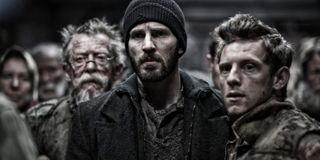 Jamie Bell, Chris Evans, and John Hurt in Snowpiercer