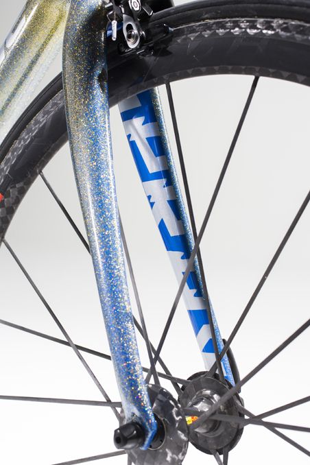 The forks on Ted King's custom Cannondale