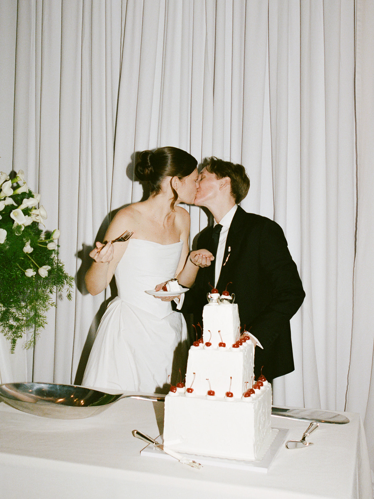 Kelly Mittendorf and AJ Hess queer wedding looks