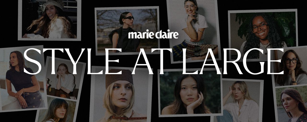 Style At Large logo over images of women part of Marie Claire's Style at Large initiative