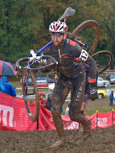 The conditions are taking their toll on Rickey Visinski (Echappe Equipment).