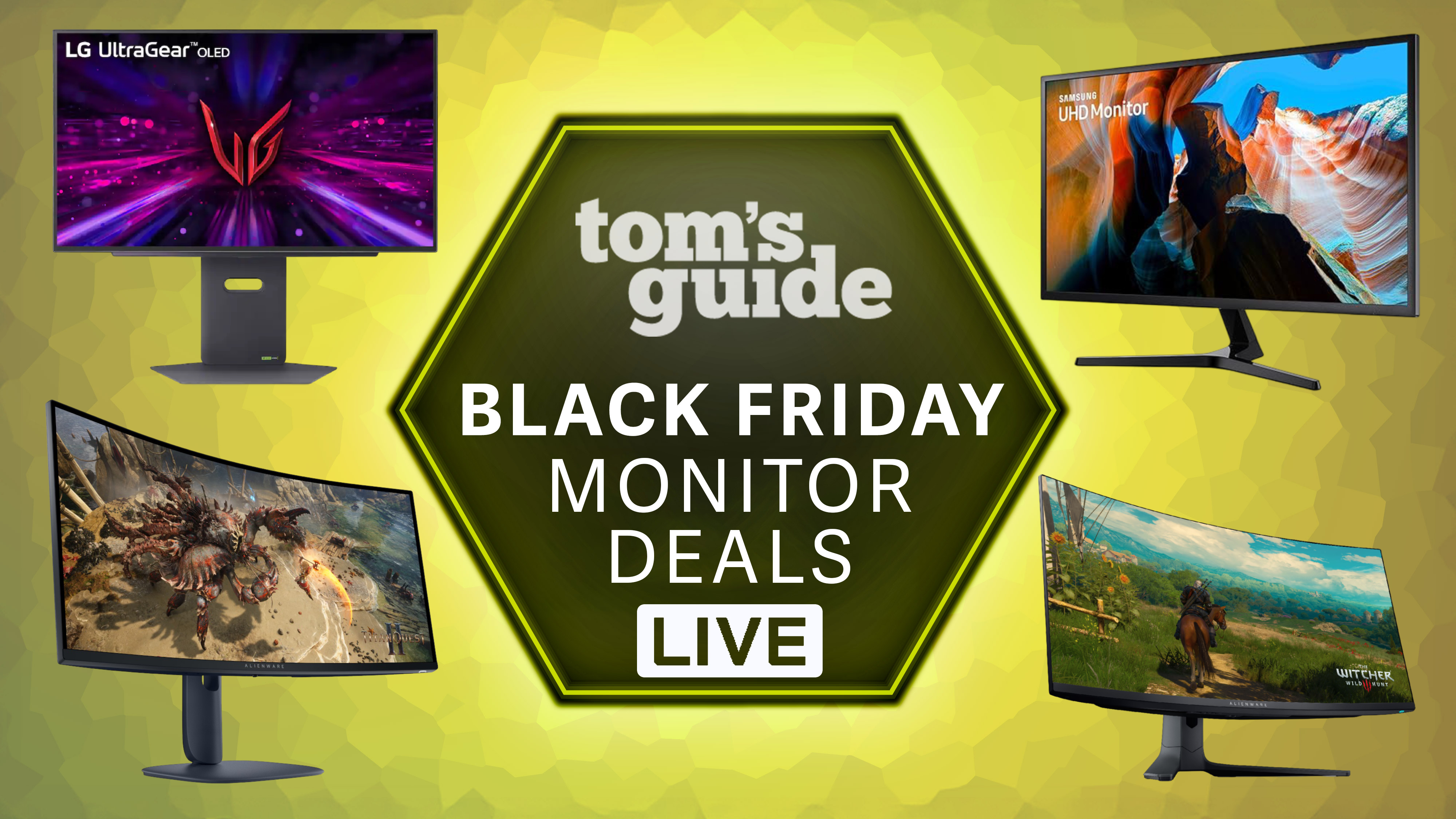Black Friday monitor deals collage