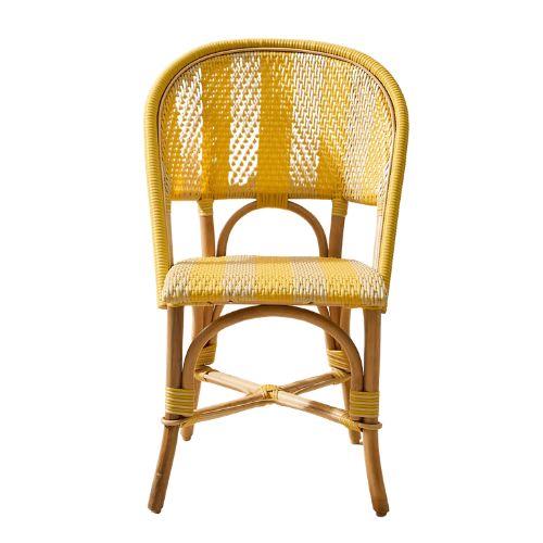 Anthropologie, Striped Woven Indoor/Outdoor Bistro Chairs, Set of 2