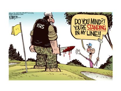 Obama cartoon world Iraq ISIS