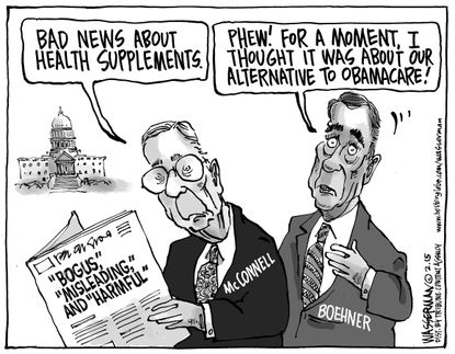 Political cartoon U.S. GOP McConnell Boehner