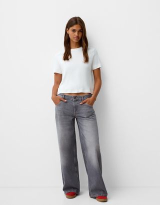 Bershka, low waist baggy jeans