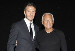 David Beckham and Giorgio Armani, news, Marie Claire
