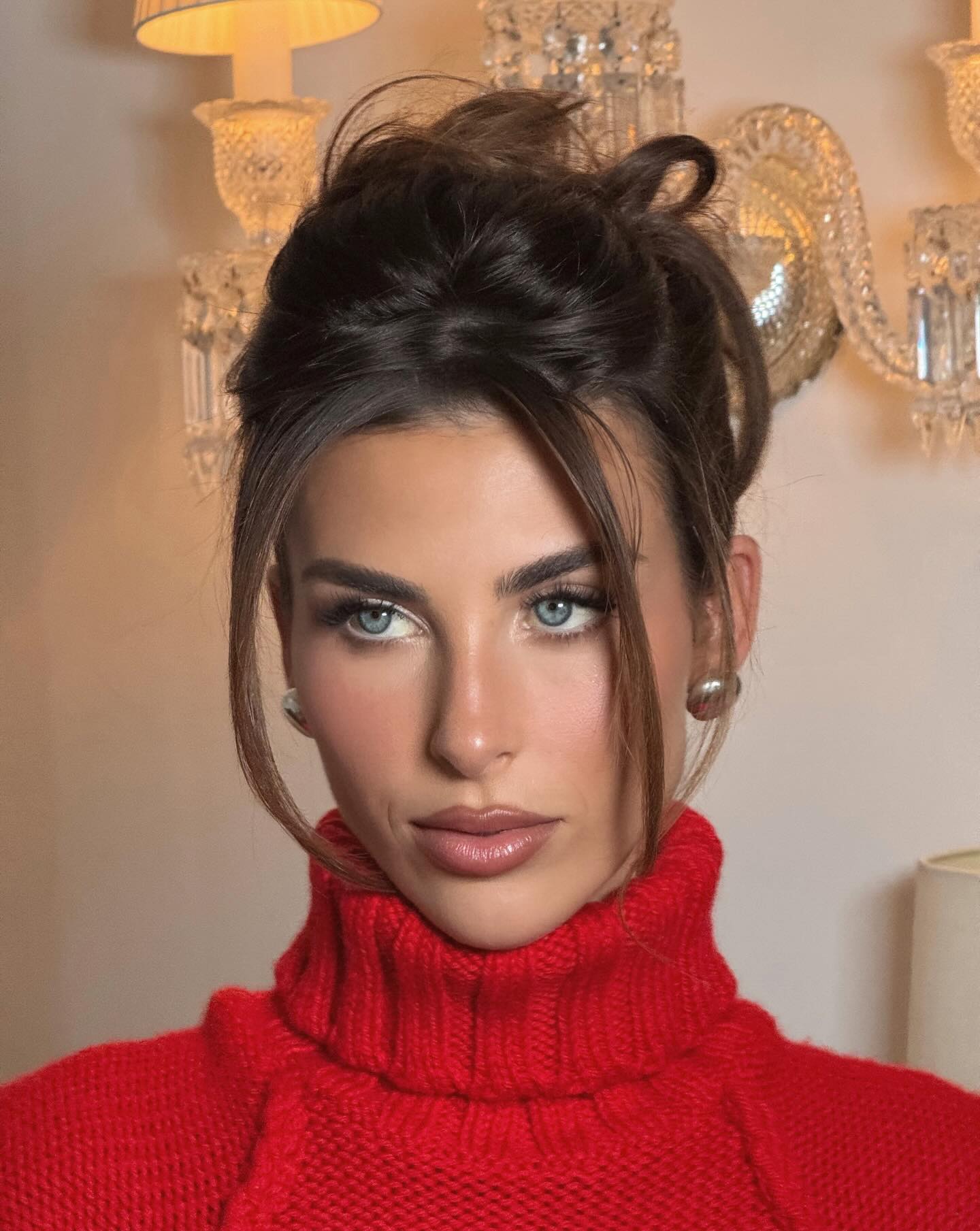Paige Paul with a messy updo.