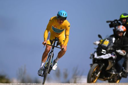 MIJAS SPAIN FEBRUARY 23 Jakob Fuglsang of Denmark and Astana Pro Team Yellow Leader Jersey during the 66th Vuelta a Andaluca Ruta del Sol 2020 Stage 5 a 13km Individual Time Trial from Mijas to Mijas 672m VCANDALUCIA UCIProSeries ITT on February 23 2020 in Mijas Spain Photo by David RamosGetty Images