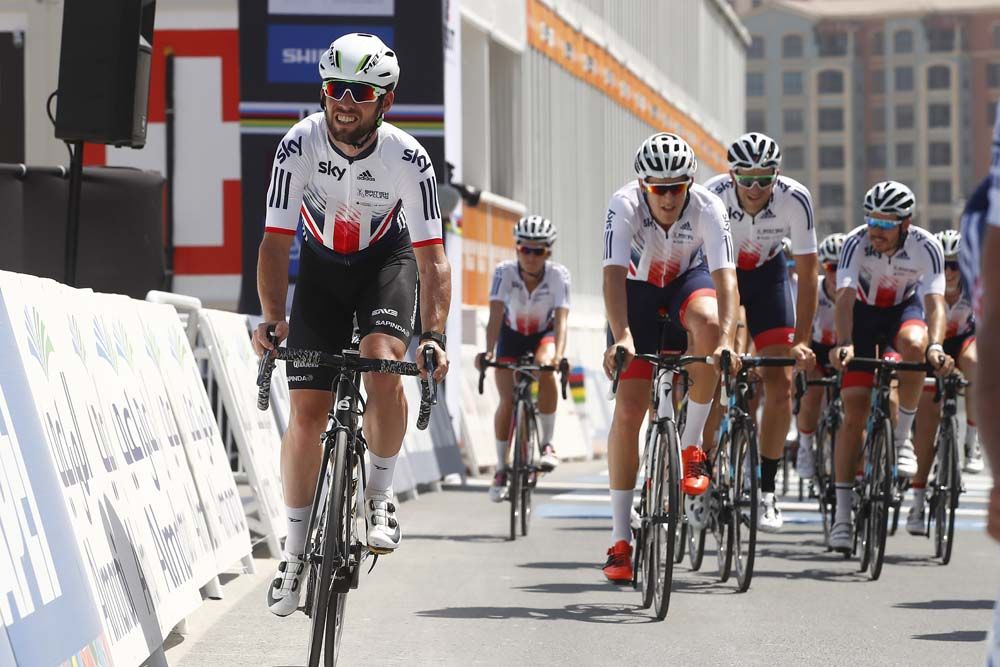Mark Cavendish in Great Britain colours