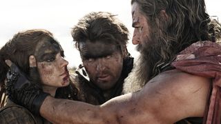 Anya Taylor-Joy, Chris Hemsworth and Tom Burke in Furiosa: A Mad Max Saga