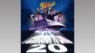 Poster for The Darkness permission to Land anniversary tour, 2023