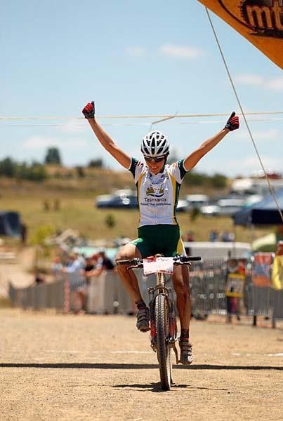 Rowena Fry celebrates her win