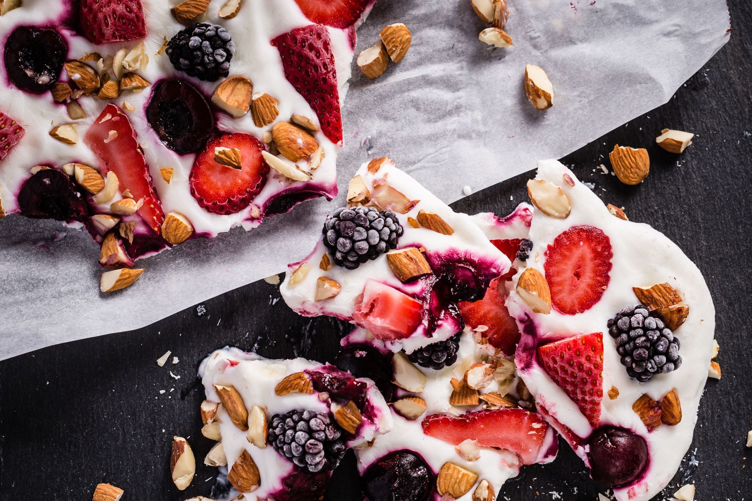 Frozen yogurt bark recipe