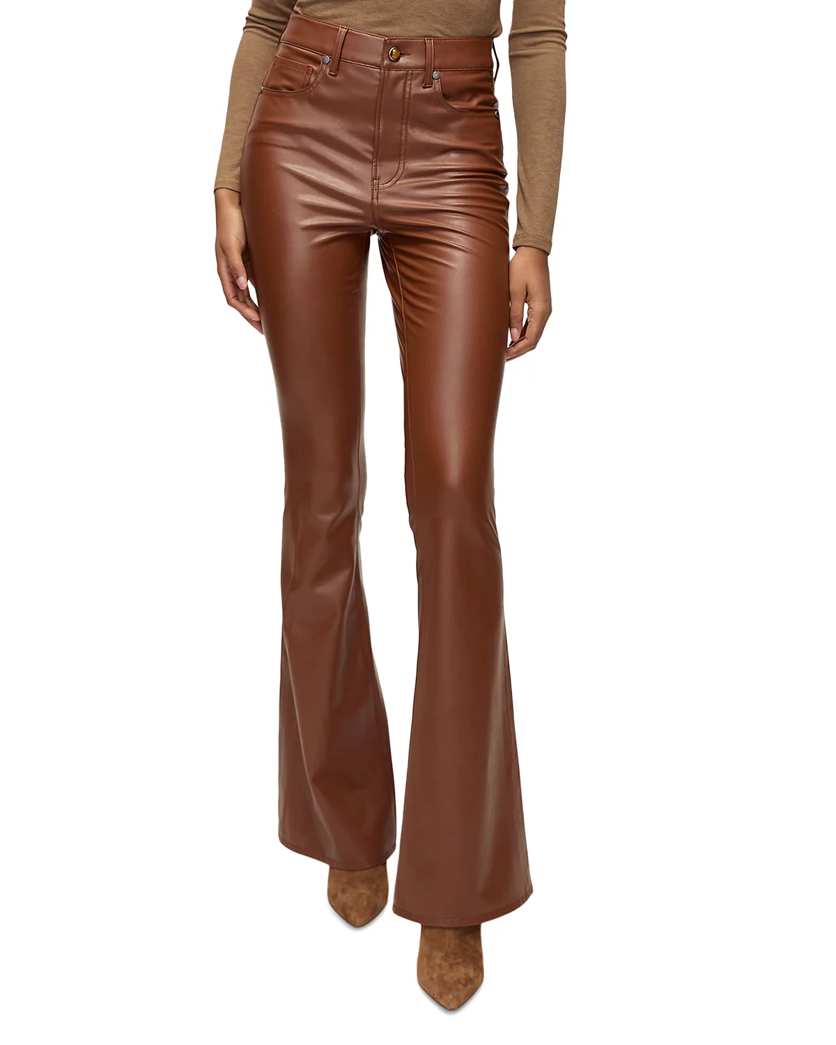 Beverly Faux Leather Flare Pants
