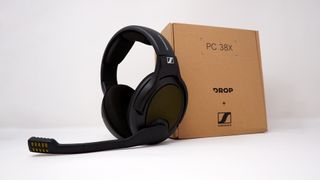 A Drop + Sennheiser PC38X gaming headset
