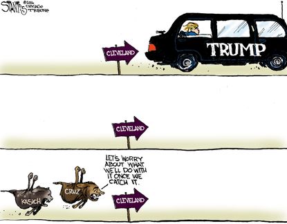Political Cartoon U.S. Trump Convention