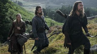 Leif, Harald, and Freydis walk up a hill in Vikings Valhalla season 2