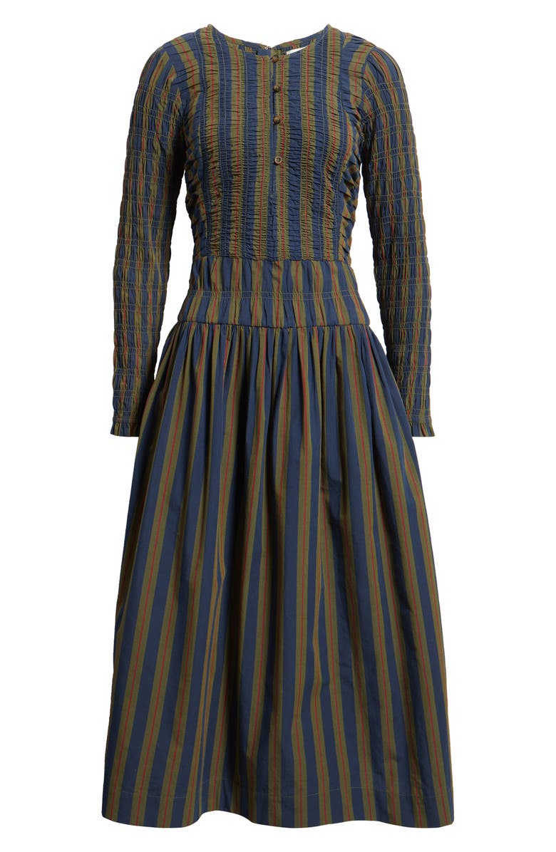Sienna Stripe Long Sleeve Organic Cotton Dress