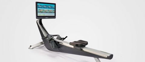 Hydrow rowing machine on white background