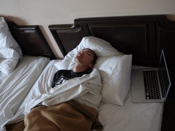 Brady Kapius sleeps away the time zone difference