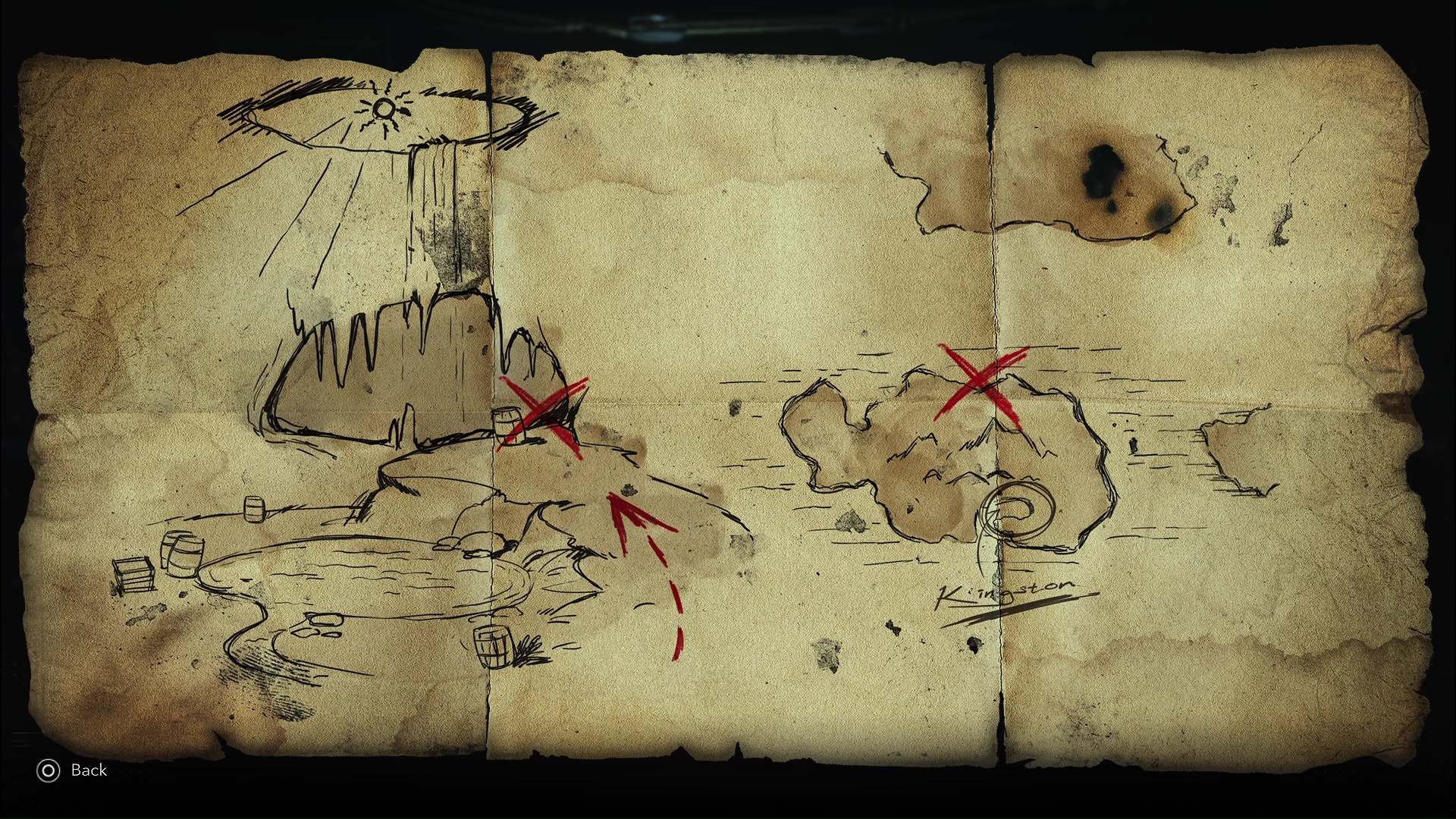 Black Flag Resynced Blackbeard Treasure Map
