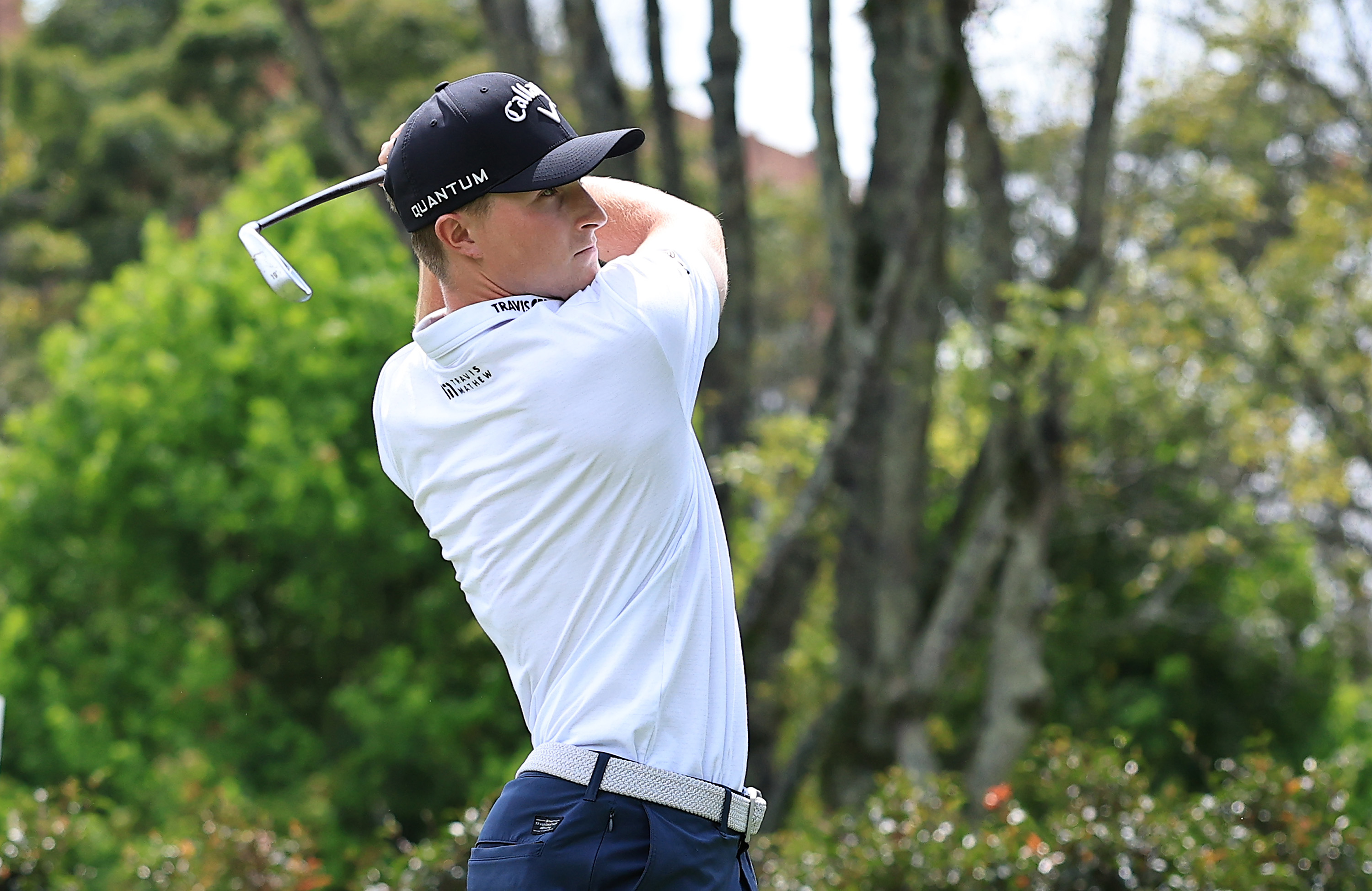 Blades Brown hits an iron shot