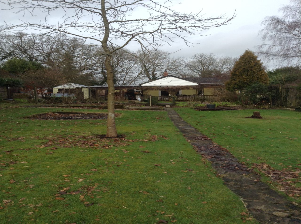 On the plot there was an unloved pre-fabricated house