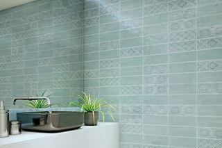 light duck egg blue tiles from Crown Tiles