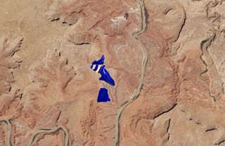 Evaporation Ponds in Utah Desert