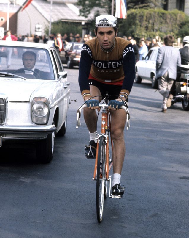 Eddy Merckx at the 1971 Tour de France while with the Molteni team