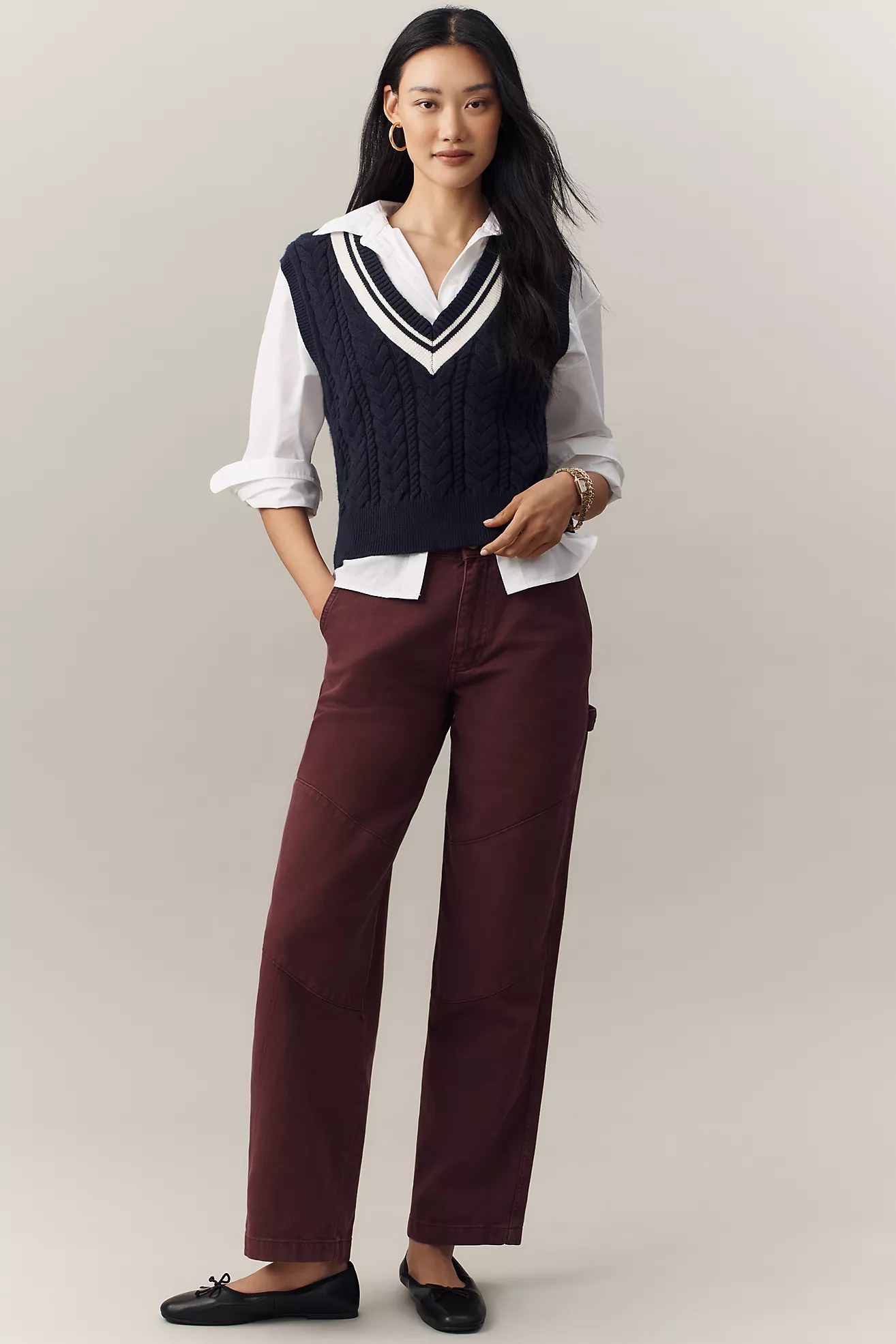 Damson Madder Drew Burgundy Jeans