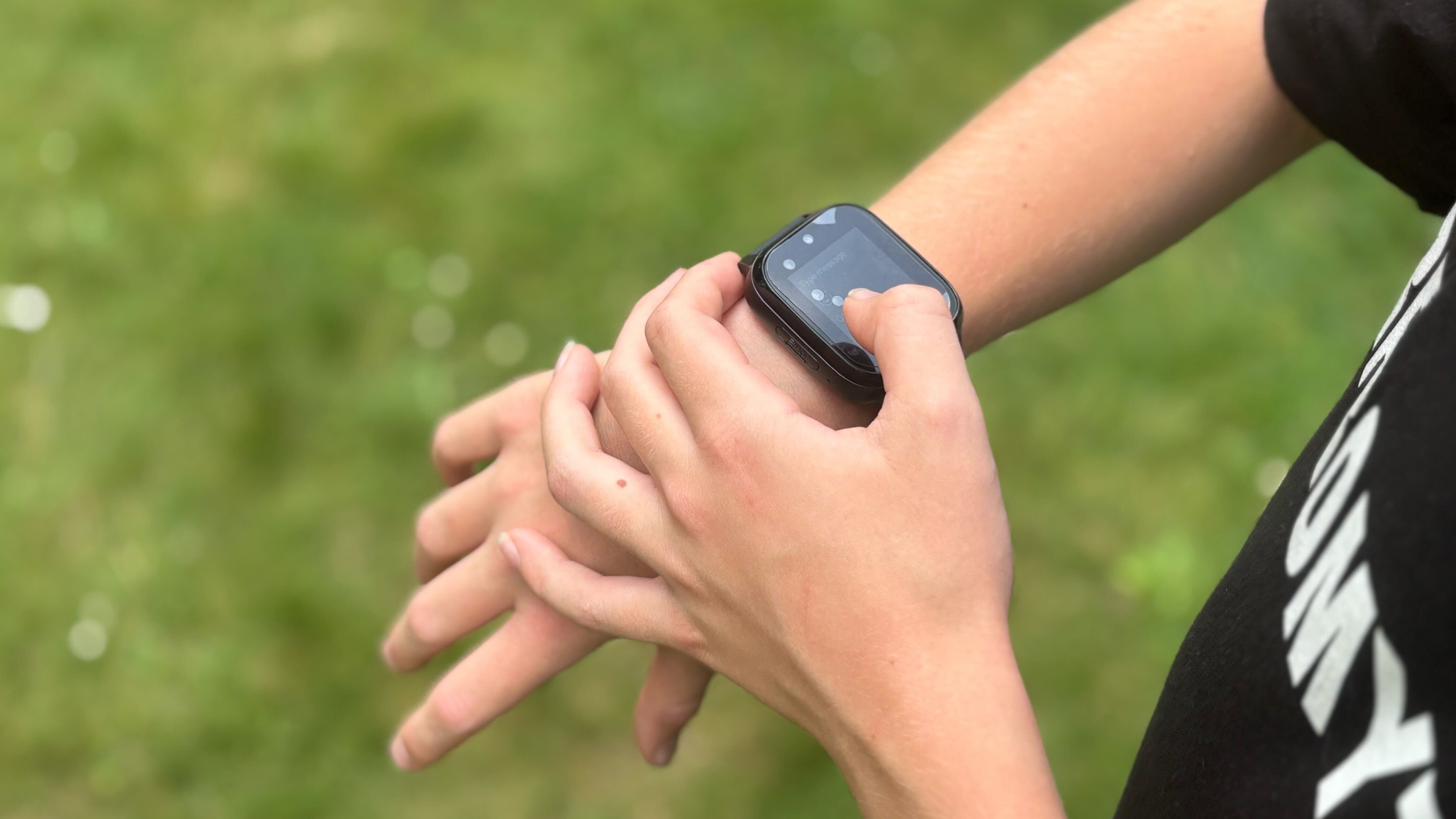 Jrtrack4 on boy's wrist